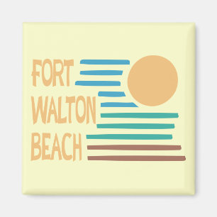 Fort Walton Beach geometrisk design Magnet
