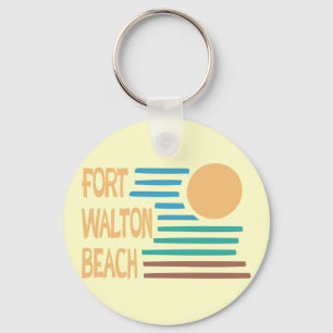 Fort Walton Beach geometrisk design Nyckelring