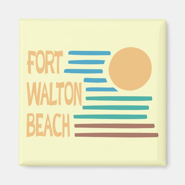 Fort Walton Beach-geometrisk utformning Magnet (Framsidan)