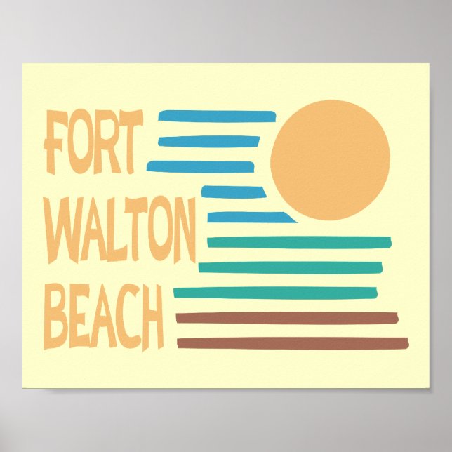 Fort Walton Beach-geometrisk utformning Poster (Framsidan)