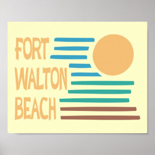 Fort Walton Beach-geometrisk utformning Poster