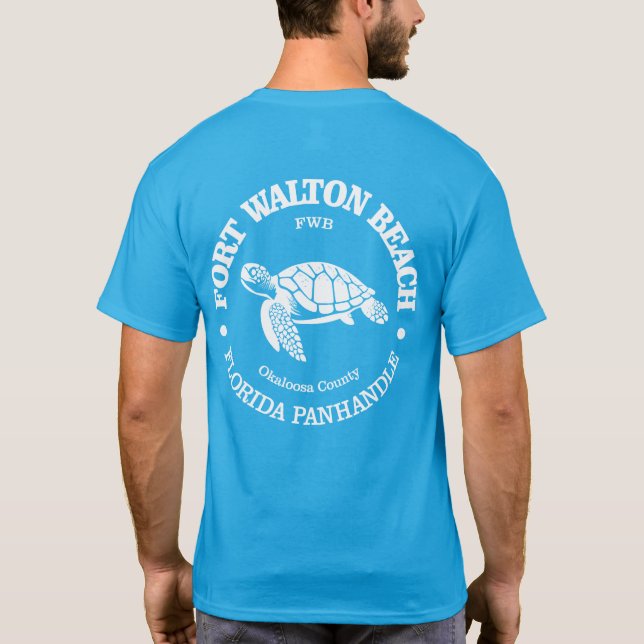 Fort Walton Beach (havssköldpaddor) T Shirt (Baksida)