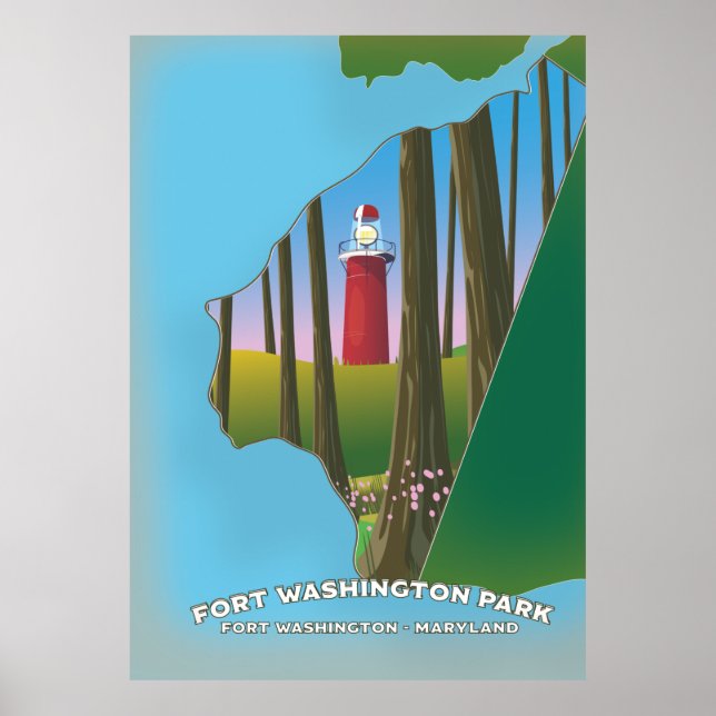 Fort Washington Park Maryland karta Poster (Framsidan)