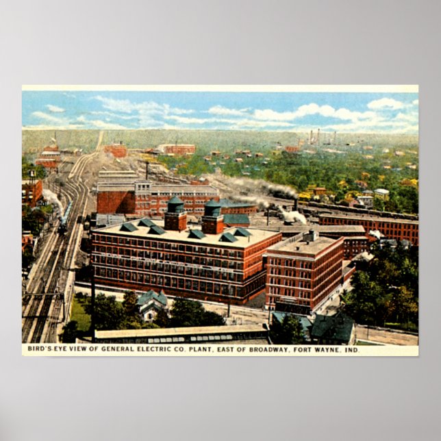 Fort Wayne, Indiana Electric Plant 1930 Poster (Framsidan)