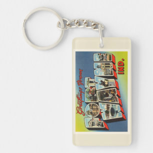 Fort Wayne Indiana I gammal vintage resorsouvenir