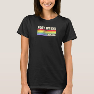 Fort Wayne Indiana Pridet Rainbow Flagga Gay pride T Shirt