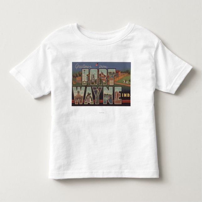 Fort Wayne Indiana - stora brevplatser 3 T-shirt (Framsida)