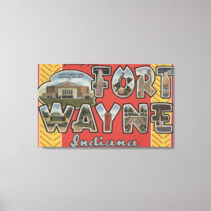 Fort Wayne Indiana - stora brevplatser Canvastryck