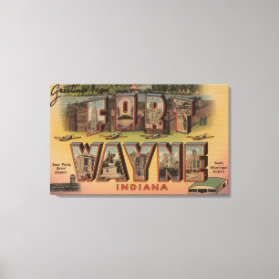 Fort Wayne Indiana - stora brevplatser Canvastryck