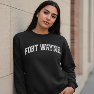 FORT WAYNE Universitetstypiskt Amerikanskt College Lång Ärmad Tröja