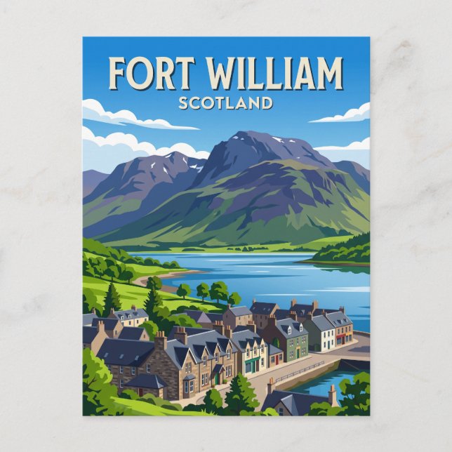 Fort William Skottland Vykort (Framsida)