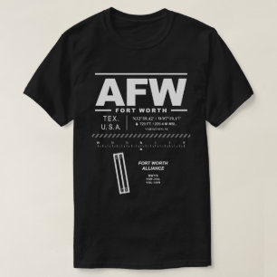 Fort Worth Alliance Airport AFW USAA T Shirt