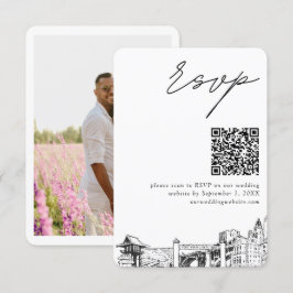 Fort Worth Bröllop OSA QR-kod Small Tilläggskort