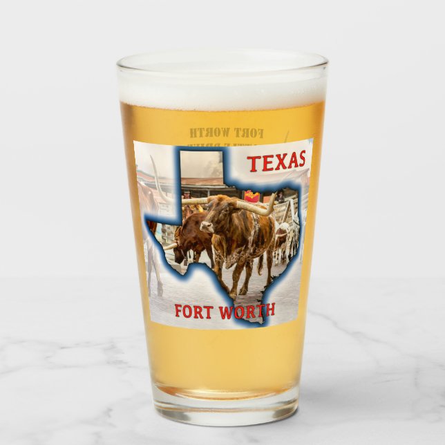 Fort Worth Cattle Drive, Beer Glass Glaskopp (Framsida fylld)
