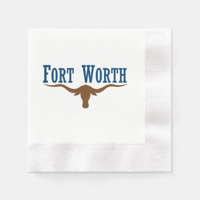 Fort Worth City flagga Pappersservett (Framsidan)