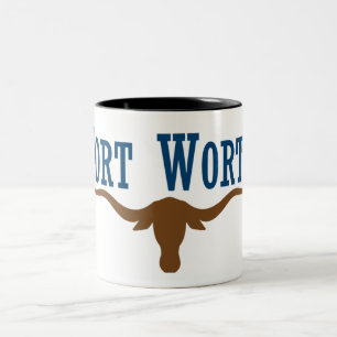 Fort Worth City flagga Två-Tonad Mugg