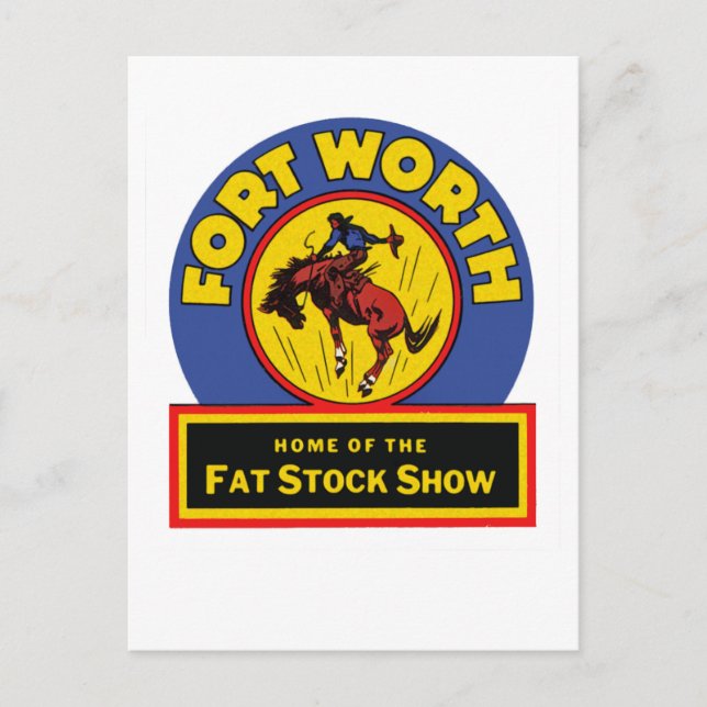 Fort Worth Fat Stock Show Vykort (Framsida)