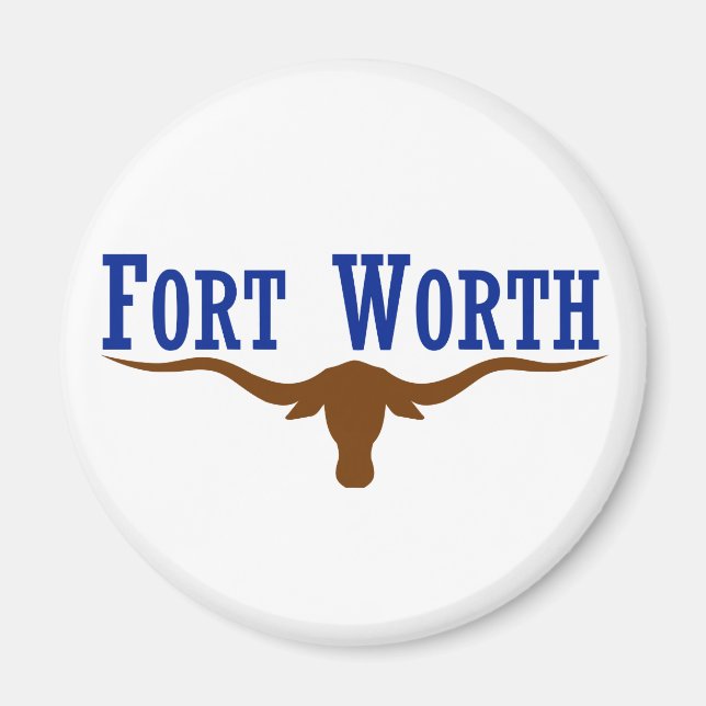 Fort Worth Flagga Magnet (Framsidan)