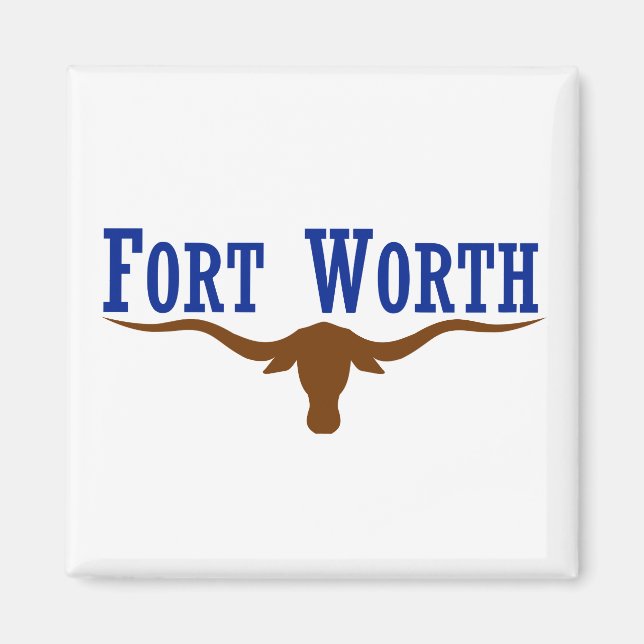 Fort Worth Flagga Magnet (Framsidan)