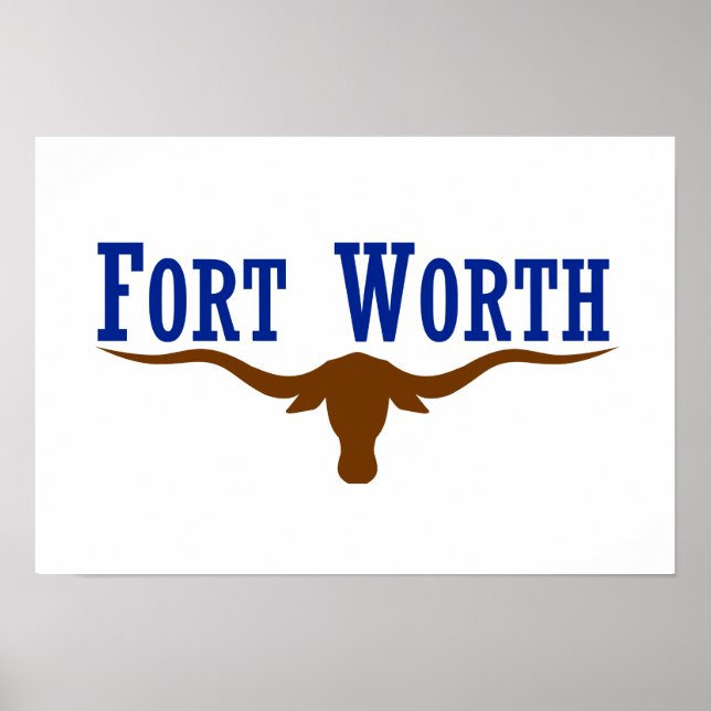 Fort Worth Flagga Poster (Framsidan)