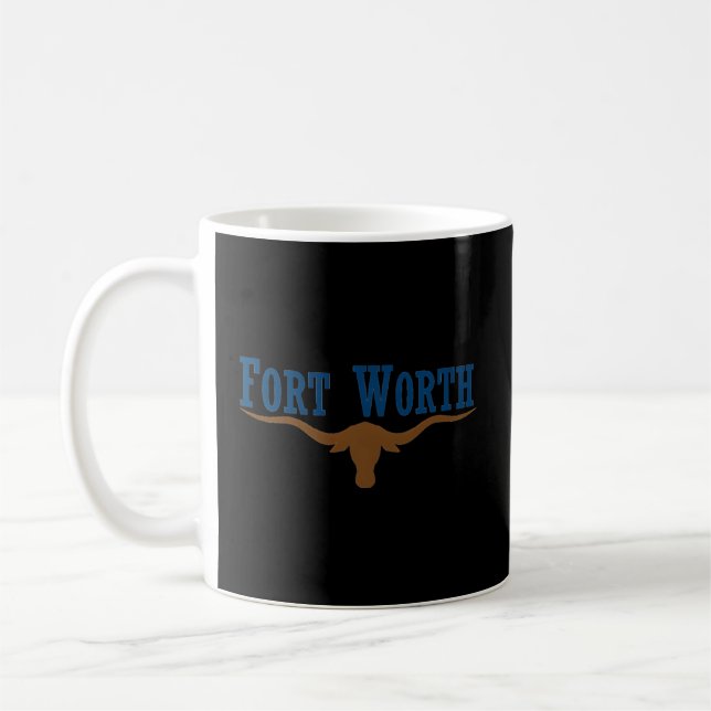 Fort Worth Fort Worth City Flagga Kaffemugg (Vänster)