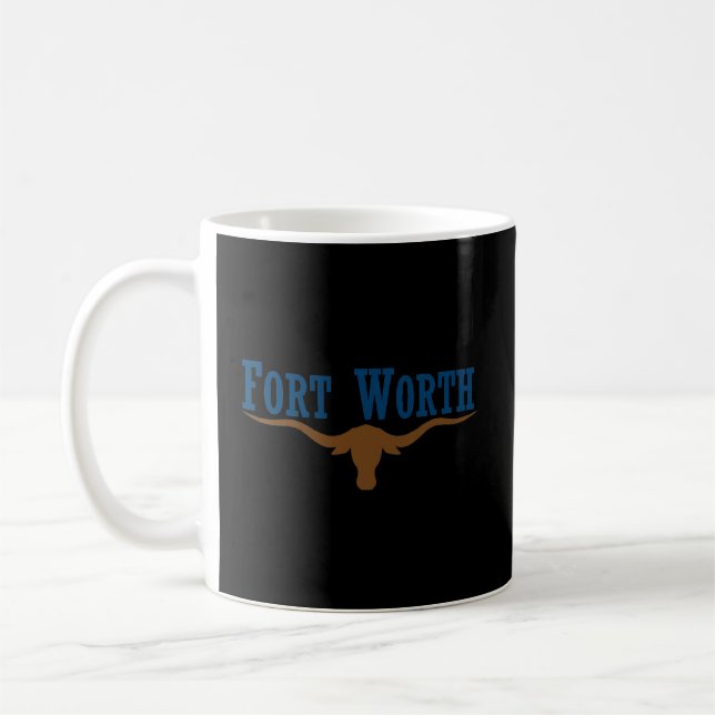 Fort Worth Gift Fort Worth City Flagga Kaffemugg (Vänster)