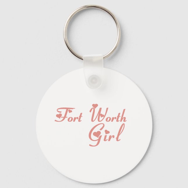 Fort Worth Girl T T shirts Nyckelring (Framsida)