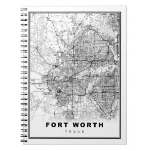 Fort Worth Karta Anteckningsbok