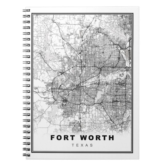 Fort Worth Karta Anteckningsbok (Framsidan)