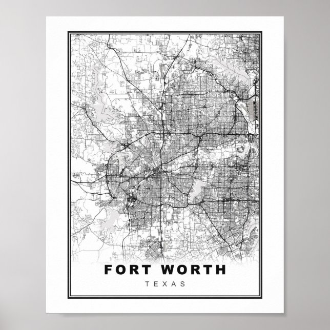 Fort Worth Map Poster (Framsidan)