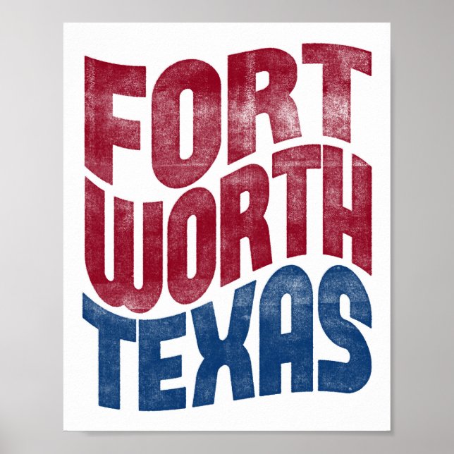 Fort Worth Poster Texas Typography (Framsidan)