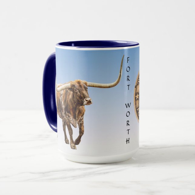 Fort Worth Stock Yards Texas Grafik, Mugg (Framsida vänster)