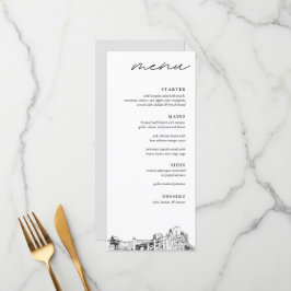 Fort Worth Texas Bröllop Dinner Menu Meny