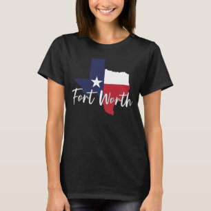 Fort Worth, Texas Flagga Women's Black T Shirt