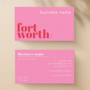 Fort Worth Texas företag butik Företagskort Visitkort