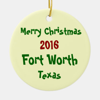 Fort Worth Texas GOD JULPRYDNAD 2016 Julgransprydnad Keramik