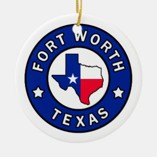 Fort Worth Texas Julgransprydnad Keramik
