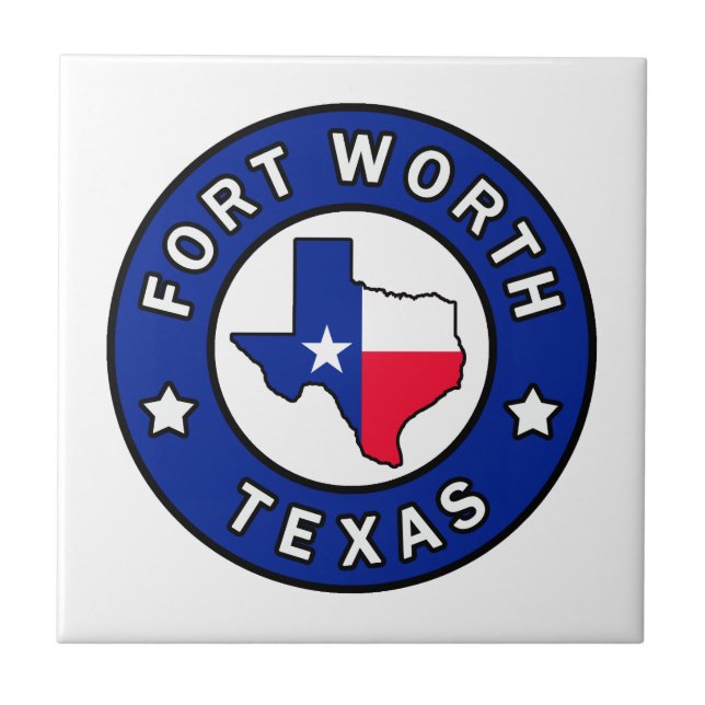 Fort Worth Texas Kakelplatta (Framsidan)