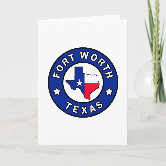 Fort Worth Texas Kort (Framsida)