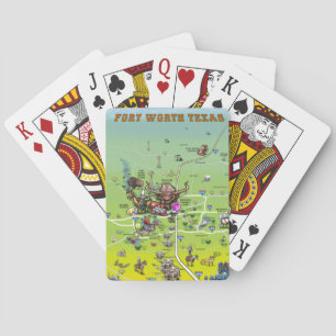 Fort Worth Texas-kort Spel Kort