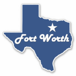Fort Worth, Texas Lone Star State Karta (FT. Worth Klistermärken
