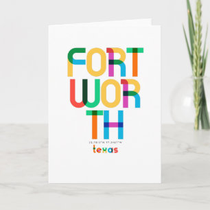 Fort Worth Texas Mid Century, Pop Art Kort