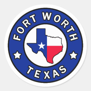 Fort Worth Texas Runt Klistermärke