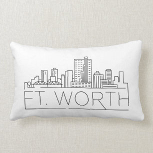 Fort Worth, Texas Skyline Lumbar Pillow Lumbarkudde