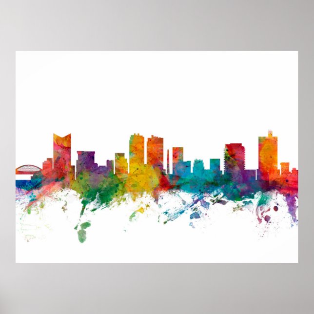 Fort Worth Texas Skyline Poster (Framsidan)