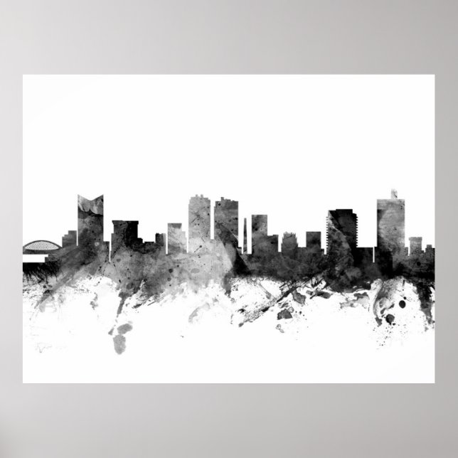 Fort Worth Texas Skyline Poster (Framsidan)