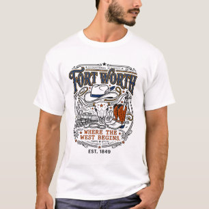 fORT wORTH tEXAS sTOCKYARDS dISTRIKT vÄSTERländskt T Shirt