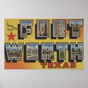 Fort Worth, Texas - Stora Brev Scenes Poster