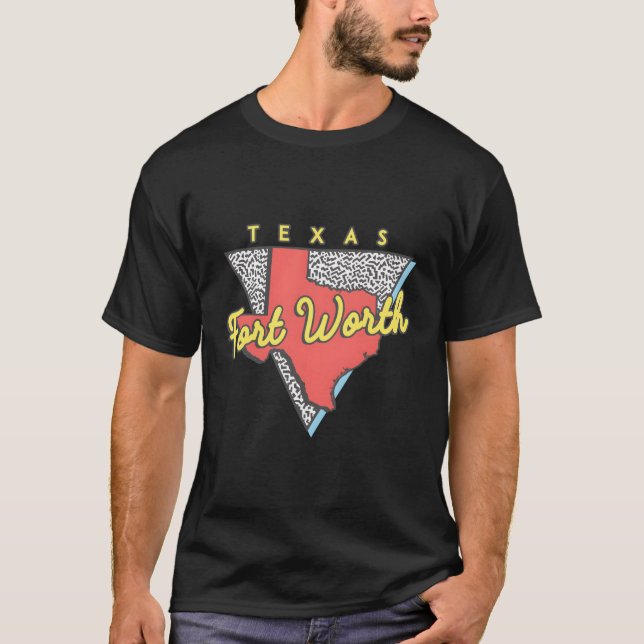 Fort Worth Texas Triangle Tx City T Shirt (Framsida)