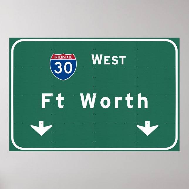 Fort Worth Texas tx Interstate Highway Freeway : Poster (Framsidan)
